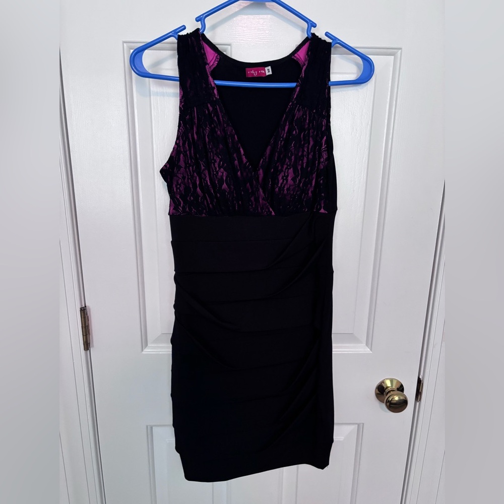 Ruby Rox Black and Pink Dress